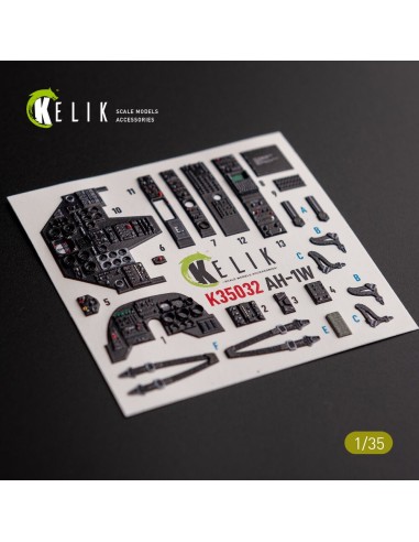 AH-1W interior 3D decals for Academy kit 
