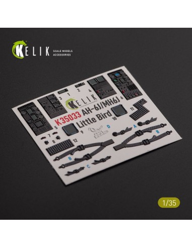 AH-6J/MH6J Little Bird interior 3D decals for Zimi models/KittyHawk 