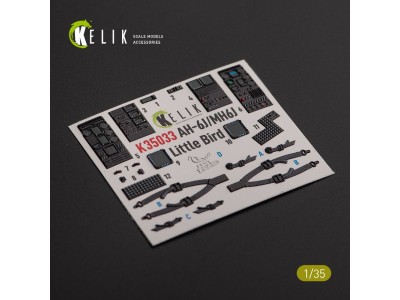 AH-6J/MH6J Little Bird interior 3D decals for Zimi models/KittyHawk 