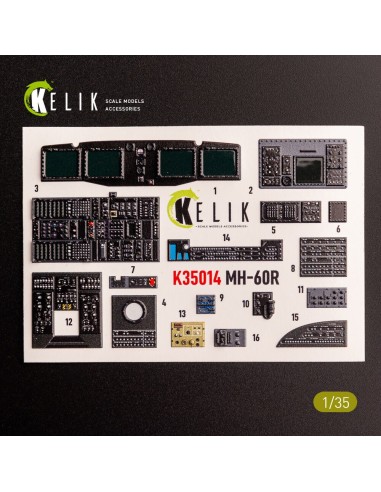 MH-60R interior 3D decals for Kitty Hawk kit 