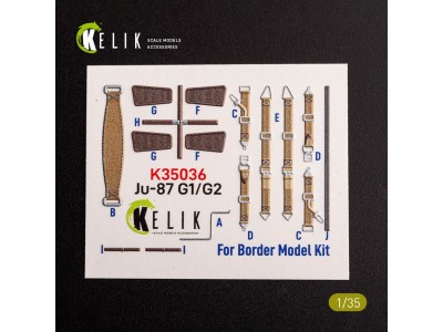 Ju-87 G1/G2 - interior 3D decals for Border Models kit 