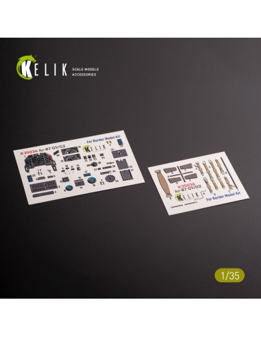 Ju-87 G1/G2 - interior 3D decals for Border Models kit 