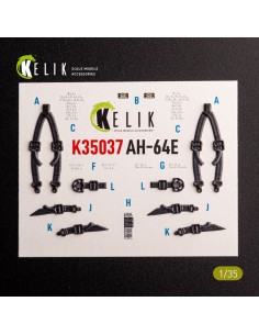 AH-64E Apache interior 3D decals for Takom kit  2