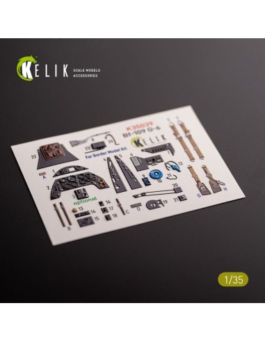 Bf-109 G-6 - interior 3D decals for Border Models kit 