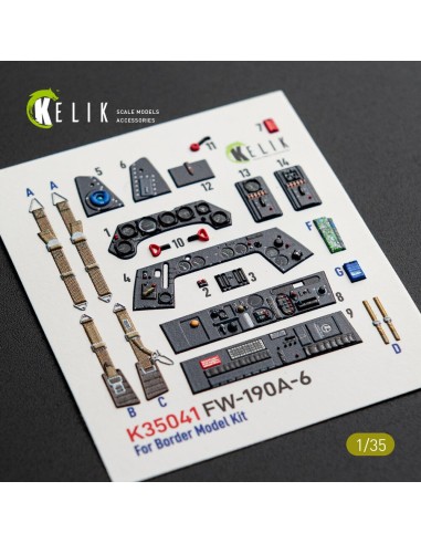 FW-190A-6 - interior 3D decals for Border Models kit 