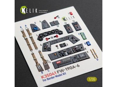 FW-190A-6 - interior 3D decals for Border Models kit 