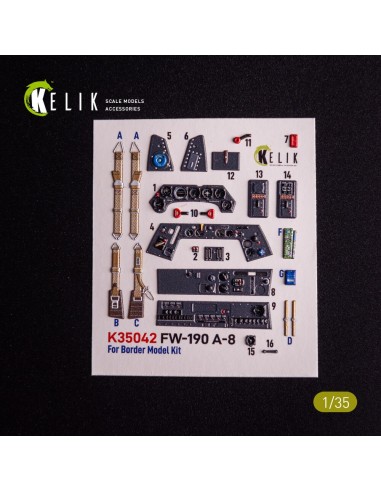 FW-190A-8 - interior 3D decals for Border Models kit 