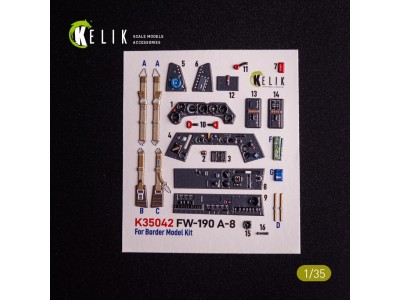 FW-190A-8 - interior 3D decals for Border Models kit 