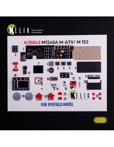 M1240A M-ATV - interior 3D decals for RFM kit 