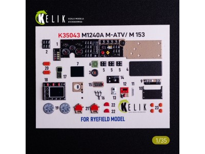 M1240A M-ATV - interior 3D decals for RFM kit 
