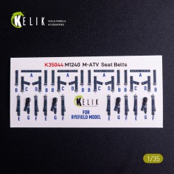 M1240A M-ATV seat belts - interior 3D decals for RFM kit 