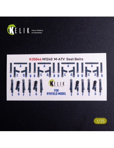 M1240A M-ATV seat belts - interior 3D decals for RFM kit 
