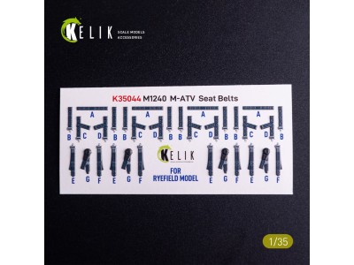 M1240A M-ATV seat belts - interior 3D decals for RFM kit 