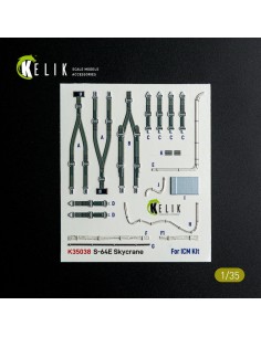 S-64E Skycrane - interior 3D decals for ICM kit 