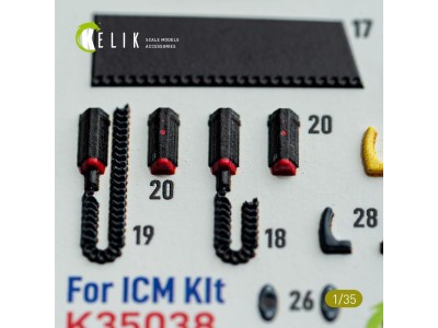 S-64E Skycrane - interior 3D decals for ICM kit 