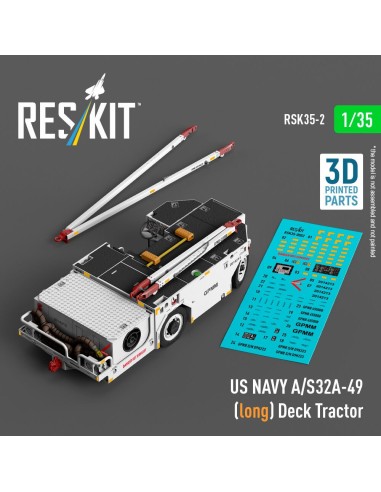 US NAVY A/S32A-49 (long) Deck Tractor (3D Printed model kit) 