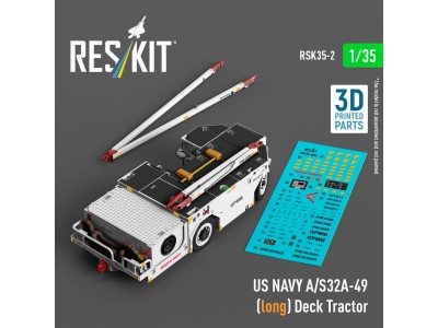 US NAVY A/S32A-49 (long) Deck Tractor (3D Printed model kit) 