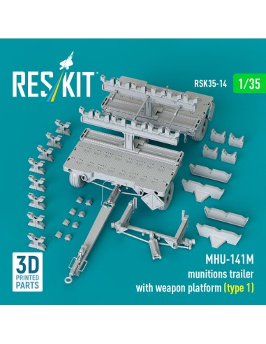 MHU-141M munitions trailer with weapon platform (type 1) (3D Printed model kit) 