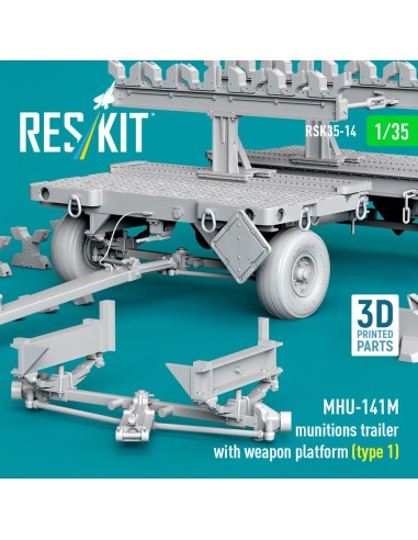 MHU-141M munitions trailer with weapon platform (type 1) (3D Printed model kit) 