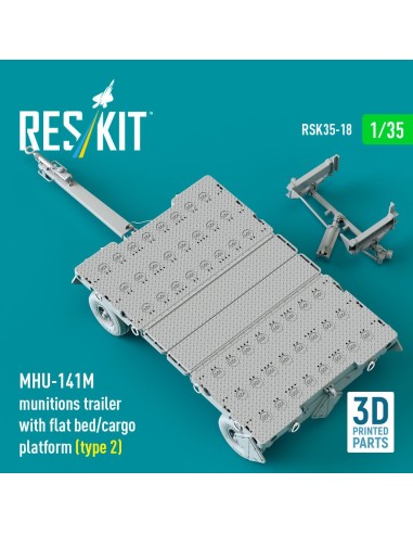 MHU-141M munitions trailer with flat bed/cargo platform (type 2) (3D Printed model kit) 
