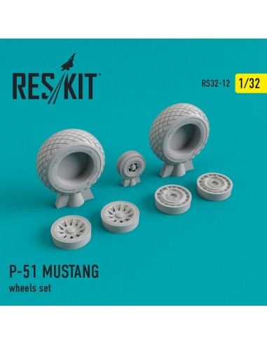 P-51 Mustang wheels set 