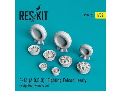 F-16 (A,B,C,D) Fighting Falcon early (weighted) wheels set 