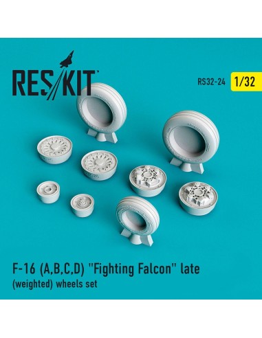 F-16 (A,B,C,D) Fighting Falcon late (weighted) wheels set 