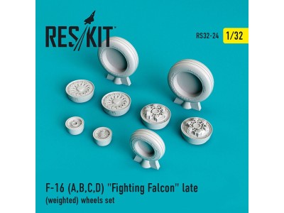 F-16 (A,B,C,D) Fighting Falcon late (weighted) wheels set 
