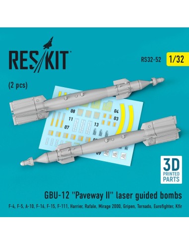 GBU-12 Paveway II laser guided bombs (2 pcs) (F-4, F-5, A-10, F-16, F-15, F-111, Harrier, Rafale, Mirage 2000, Gripen, Tornado, 