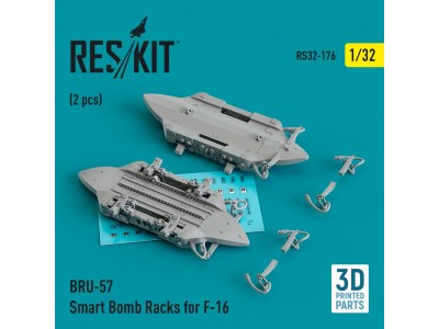 BRU-57 Smart Bomb Racks for F-16 (2 pcs) (3D Printed) 