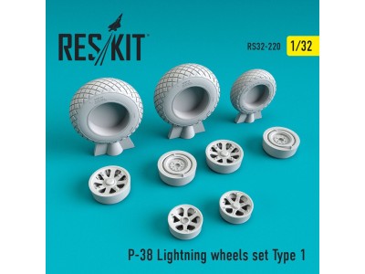 P-38 Lightning wheels set type 1 
