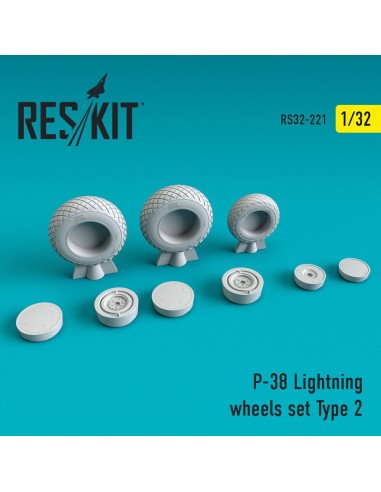 P-38 Lightning wheels set type 2 