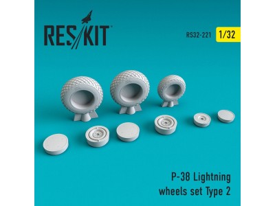 P-38 Lightning wheels set type 2 