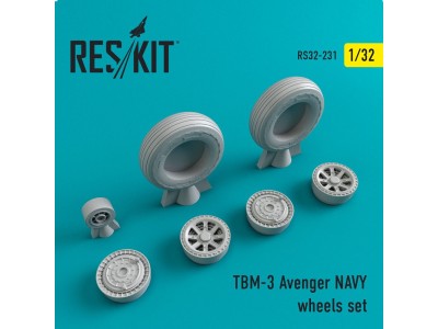 TBM-3 Avenger NAVY wheels set 