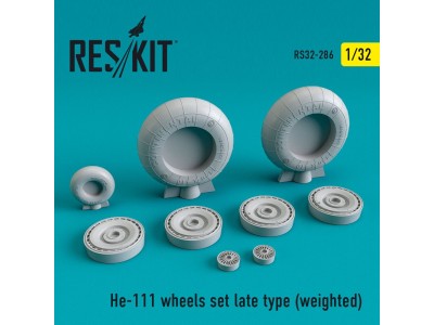 He-111 wheels set late type (weighted) 