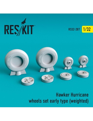 Hawker Hurricane wheels set (early type) (weighted) 