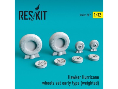 Hawker Hurricane wheels set (early type) (weighted) 