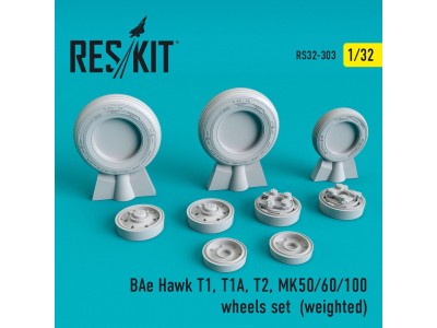 BAe Hawk T1, T1A, T2, MK50/60/100 wheels set (weighted) 