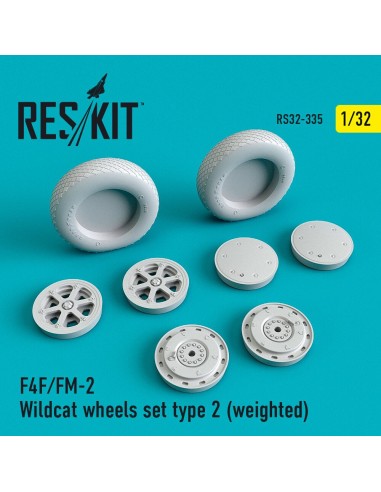F4F/FM-2 Wildcat wheels set type 2 (weighted) 