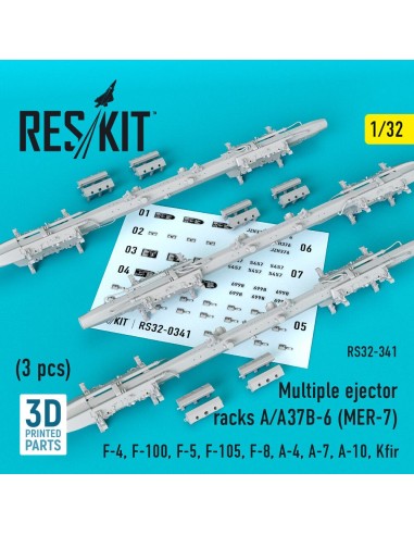 Multiple ejector racks A/A37B-6 (MER-7) (3 pcs) (F-4, F-100, F-5, F-105, F-8, A-4, A-7, A-10, Kfir) 