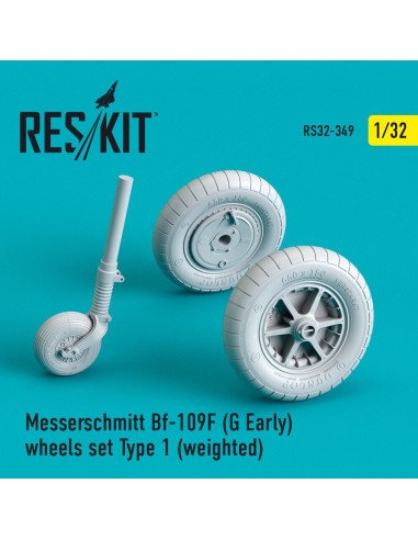 Bf-109 (F, G-early) wheels set type 1 (weighted) 