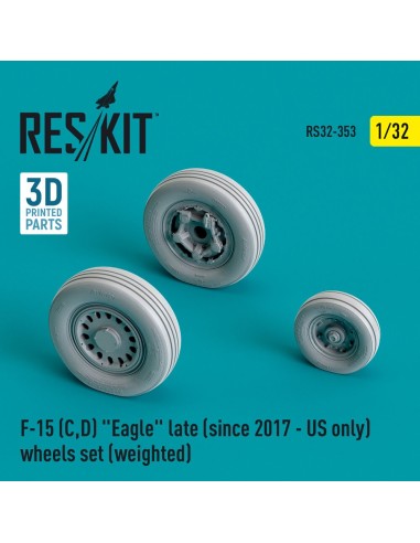 F-15 (C,D) Eagle late (since 2017 - US only) wheels set (weighted) (Resin & 3D Printed) 