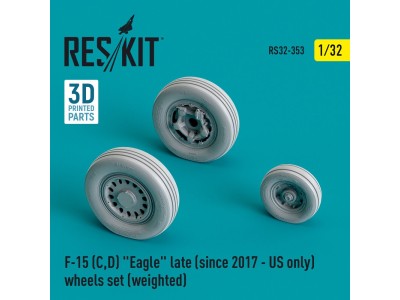 F-15 (C,D) Eagle late (since 2017 - US only) wheels set (weighted) (Resin & 3D Printed) 