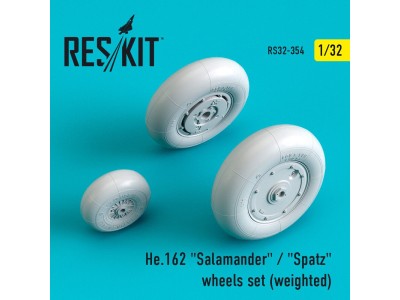 He.162 Salamander / Spatz wheels set (weighted) 