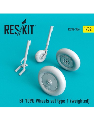 Bf-109G wheels set type 1 (weighted) 