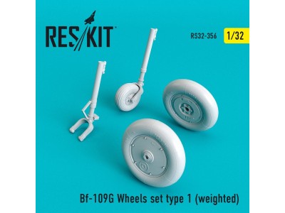 Bf-109G wheels set type 1 (weighted) 