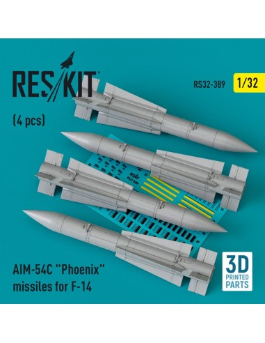 AIM-54C Phoenix missiles for F-14 (4pcs) (3D Printed) 