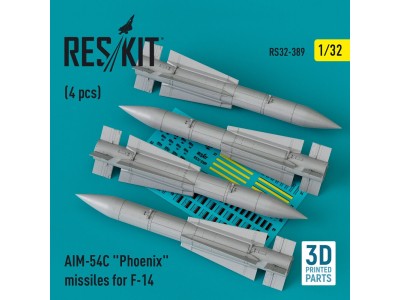 AIM-54C Phoenix missiles for F-14 (4pcs) (3D Printed) 