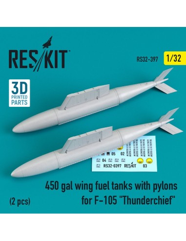 450 gal wing fuel tanks with pylons for F-105 Thunderchief (2 pcs) 