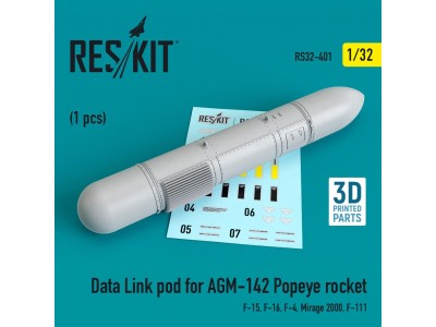 Data Link pod for AGM-142 Popeye rocket (F-15, F-16, F-4, Mirage 2000, F-111) 